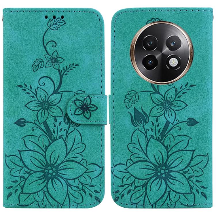 Lily Embossed Leather Phone Case, For Realme C100 4G / C100i 4G, For Realme C100 5G / 15x 5G India / P4 Lite 5G, For Realme 16 5G, For Realme 16 Pro+ 5G, For Realme 16 Pro 5G, For Realme 15T 5G, For Realme Narzo 80 Lite 4G / C71 India                  ...