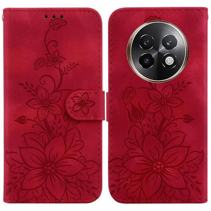 Lily Embossed Leather Phone Case, For Realme C100 4G / C100i 4G, For Realme C100 5G / 15x 5G India / P4 Lite 5G, For Realme 16 5G, For Realme 16 Pro+ 5G, For Realme 16 Pro 5G, For Realme 15T 5G, For Realme Narzo 80 Lite 4G / C71 India                  ...