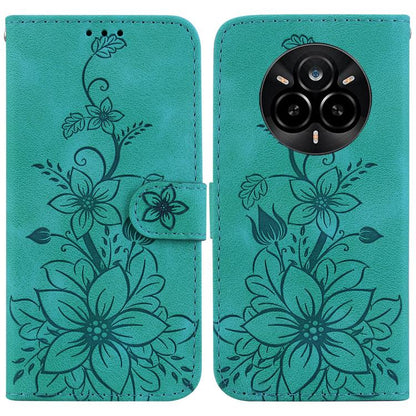 Lily Embossed Leather Phone Case, For Realme C100 4G / C100i 4G, For Realme C100 5G / 15x 5G India / P4 Lite 5G, For Realme 16 5G, For Realme 16 Pro+ 5G, For Realme 16 Pro 5G, For Realme 15T 5G, For Realme Narzo 80 Lite 4G / C71 India                  ...