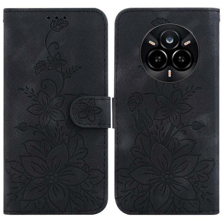 Lily Embossed Leather Phone Case, For Realme C100 4G / C100i 4G, For Realme C100 5G / 15x 5G India / P4 Lite 5G, For Realme 16 5G, For Realme 16 Pro+ 5G, For Realme 16 Pro 5G, For Realme 15T 5G, For Realme Narzo 80 Lite 4G / C71 India                  ...