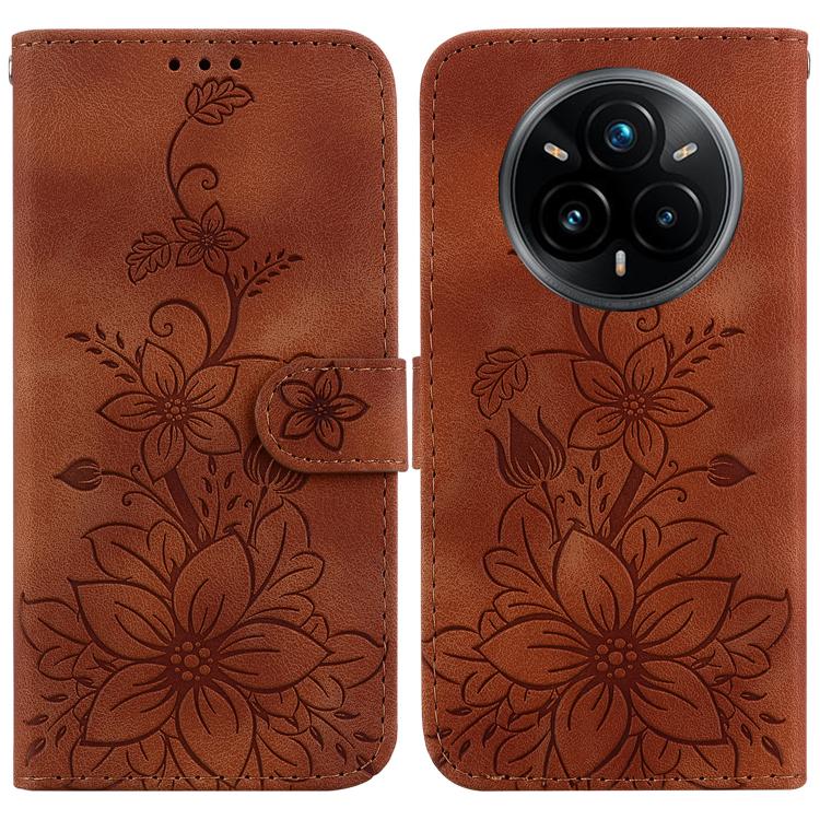 Lily Embossed Leather Phone Case, For Realme C100 4G / C100i 4G, For Realme C100 5G / 15x 5G India / P4 Lite 5G, For Realme 16 5G, For Realme 16 Pro+ 5G, For Realme 16 Pro 5G, For Realme 15T 5G, For Realme Narzo 80 Lite 4G / C71 India                  ...