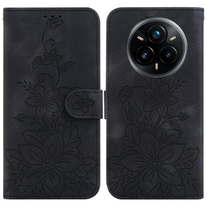 Lily Embossed Leather Phone Case, For Realme C100 4G / C100i 4G, For Realme C100 5G / 15x 5G India / P4 Lite 5G, For Realme 16 5G, For Realme 16 Pro+ 5G, For Realme 16 Pro 5G, For Realme 15T 5G, For Realme Narzo 80 Lite 4G / C71 India                  ...
