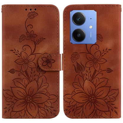 Lily Embossed Leather Phone Case, For Realme C100 4G / C100i 4G, For Realme C100 5G / 15x 5G India / P4 Lite 5G, For Realme 16 5G, For Realme 16 Pro+ 5G, For Realme 16 Pro 5G, For Realme 15T 5G, For Realme Narzo 80 Lite 4G / C71 India                  ...