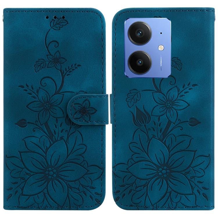 Lily Embossed Leather Phone Case, For Realme C100 4G / C100i 4G, For Realme C100 5G / 15x 5G India / P4 Lite 5G, For Realme 16 5G, For Realme 16 Pro+ 5G, For Realme 16 Pro 5G, For Realme 15T 5G, For Realme Narzo 80 Lite 4G / C71 India                  ...