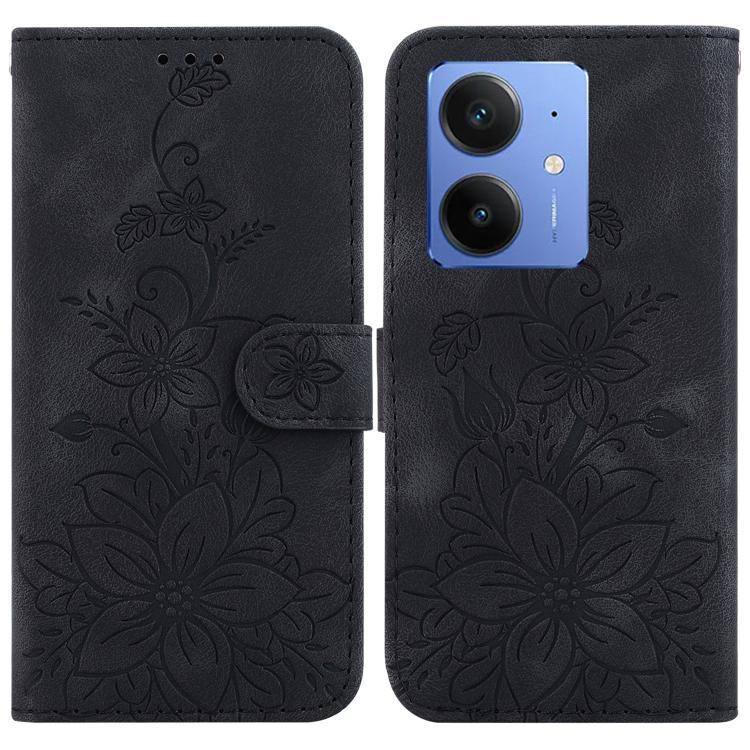 Lily Embossed Leather Phone Case, For Realme C100 4G / C100i 4G, For Realme C100 5G / 15x 5G India / P4 Lite 5G, For Realme 16 5G, For Realme 16 Pro+ 5G, For Realme 16 Pro 5G, For Realme 15T 5G, For Realme Narzo 80 Lite 4G / C71 India                  ...