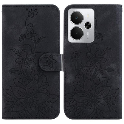 Lily Embossed Leather Phone Case, For Realme C100 4G / C100i 4G, For Realme C100 5G / 15x 5G India / P4 Lite 5G, For Realme 16 5G, For Realme 16 Pro+ 5G, For Realme 16 Pro 5G, For Realme 15T 5G, For Realme Narzo 80 Lite 4G / C71 India                  ...