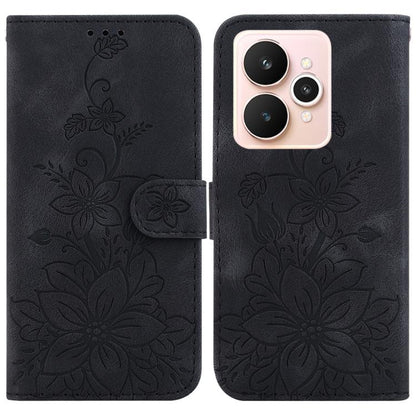 Lily Embossed Leather Phone Case, For Realme C100 4G / C100i 4G, For Realme C100 5G / 15x 5G India / P4 Lite 5G, For Realme 16 5G, For Realme 16 Pro+ 5G, For Realme 16 Pro 5G, For Realme 15T 5G, For Realme Narzo 80 Lite 4G / C71 India                  ...