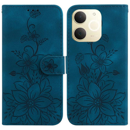 Lily Embossed Leather Phone Case, For Realme C100 4G / C100i 4G, For Realme C100 5G / 15x 5G India / P4 Lite 5G, For Realme 16 5G, For Realme 16 Pro+ 5G, For Realme 16 Pro 5G, For Realme 15T 5G, For Realme Narzo 80 Lite 4G / C71 India                  ...