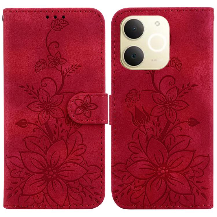 Lily Embossed Leather Phone Case, For Realme C100 4G / C100i 4G, For Realme C100 5G / 15x 5G India / P4 Lite 5G, For Realme 16 5G, For Realme 16 Pro+ 5G, For Realme 16 Pro 5G, For Realme 15T 5G, For Realme Narzo 80 Lite 4G / C71 India                  ...