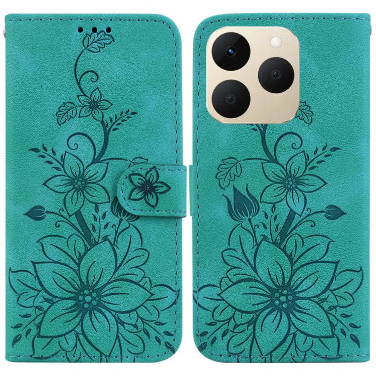 Lily Embossed Leather Phone Case, For Realme C100 4G / C100i 4G, For Realme C100 5G / 15x 5G India / P4 Lite 5G, For Realme 16 5G, For Realme 16 Pro+ 5G, For Realme 16 Pro 5G, For Realme 15T 5G, For Realme Narzo 80 Lite 4G / C71 India                  ...