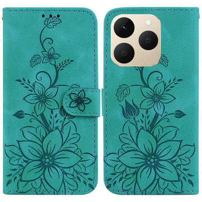 Lily Embossed Leather Phone Case, For Realme C100 4G / C100i 4G, For Realme C100 5G / 15x 5G India / P4 Lite 5G, For Realme 16 5G, For Realme 16 Pro+ 5G, For Realme 16 Pro 5G, For Realme 15T 5G, For Realme Narzo 80 Lite 4G / C71 India                  ...