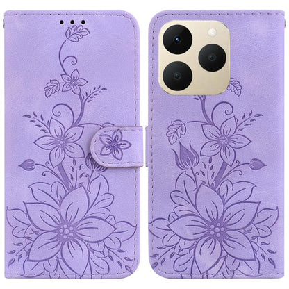 Lily Embossed Leather Phone Case, For Realme C100 4G / C100i 4G, For Realme C100 5G / 15x 5G India / P4 Lite 5G, For Realme 16 5G, For Realme 16 Pro+ 5G, For Realme 16 Pro 5G, For Realme 15T 5G, For Realme Narzo 80 Lite 4G / C71 India                  ...