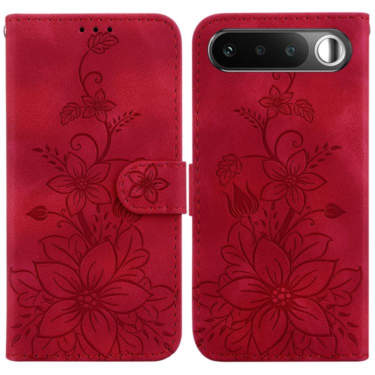Lily Embossed Leather Phone Case, For Realme C100 4G / C100i 4G, For Realme C100 5G / 15x 5G India / P4 Lite 5G, For Realme 16 5G, For Realme 16 Pro+ 5G, For Realme 16 Pro 5G, For Realme 15T 5G, For Realme Narzo 80 Lite 4G / C71 India                  ...