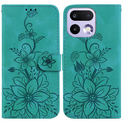 Lily Embossed Leather Phone Case, For Realme C100 4G / C100i 4G, For Realme C100 5G / 15x 5G India / P4 Lite 5G, For Realme 16 5G, For Realme 16 Pro+ 5G, For Realme 16 Pro 5G, For Realme 15T 5G, For Realme Narzo 80 Lite 4G / C71 India                  ...