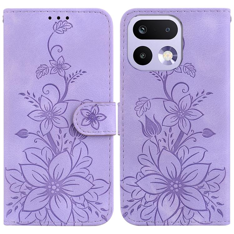 Lily Embossed Leather Phone Case, For Realme C100 4G / C100i 4G, For Realme C100 5G / 15x 5G India / P4 Lite 5G, For Realme 16 5G, For Realme 16 Pro+ 5G, For Realme 16 Pro 5G, For Realme 15T 5G, For Realme Narzo 80 Lite 4G / C71 India                  ...