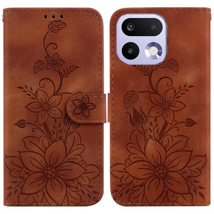 Lily Embossed Leather Phone Case, For Realme C100 4G / C100i 4G, For Realme C100 5G / 15x 5G India / P4 Lite 5G, For Realme 16 5G, For Realme 16 Pro+ 5G, For Realme 16 Pro 5G, For Realme 15T 5G, For Realme Narzo 80 Lite 4G / C71 India                  ...