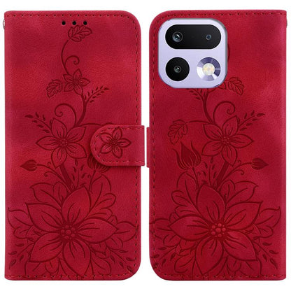 Lily Embossed Leather Phone Case, For Realme C100 4G / C100i 4G, For Realme C100 5G / 15x 5G India / P4 Lite 5G, For Realme 16 5G, For Realme 16 Pro+ 5G, For Realme 16 Pro 5G, For Realme 15T 5G, For Realme Narzo 80 Lite 4G / C71 India                  ...