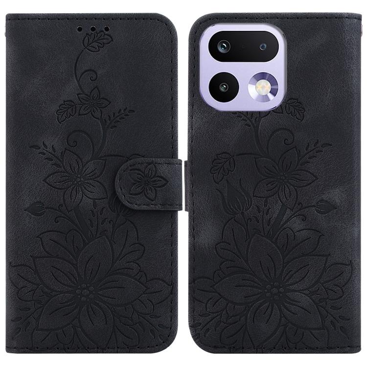 Lily Embossed Leather Phone Case, For Realme C100 4G / C100i 4G, For Realme C100 5G / 15x 5G India / P4 Lite 5G, For Realme 16 5G, For Realme 16 Pro+ 5G, For Realme 16 Pro 5G, For Realme 15T 5G, For Realme Narzo 80 Lite 4G / C71 India                  ...