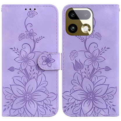 Lily Embossed Leather Phone Case, For Realme C100 4G / C100i 4G, For Realme C100 5G / 15x 5G India / P4 Lite 5G, For Realme 16 5G, For Realme 16 Pro+ 5G, For Realme 16 Pro 5G, For Realme 15T 5G, For Realme Narzo 80 Lite 4G / C71 India                  ...