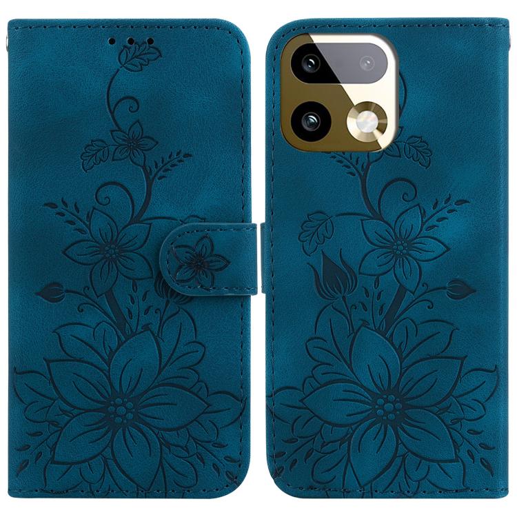 Lily Embossed Leather Phone Case, For Realme C100 4G / C100i 4G, For Realme C100 5G / 15x 5G India / P4 Lite 5G, For Realme 16 5G, For Realme 16 Pro+ 5G, For Realme 16 Pro 5G, For Realme 15T 5G, For Realme Narzo 80 Lite 4G / C71 India                  ...
