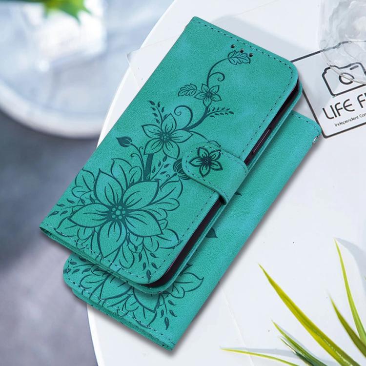 Lily Embossed Leather Phone Case, For Realme C100 4G / C100i 4G, For Realme C100 5G / 15x 5G India / P4 Lite 5G, For Realme 16 5G, For Realme 16 Pro+ 5G, For Realme 16 Pro 5G, For Realme 15T 5G, For Realme Narzo 80 Lite 4G / C71 India                  ...