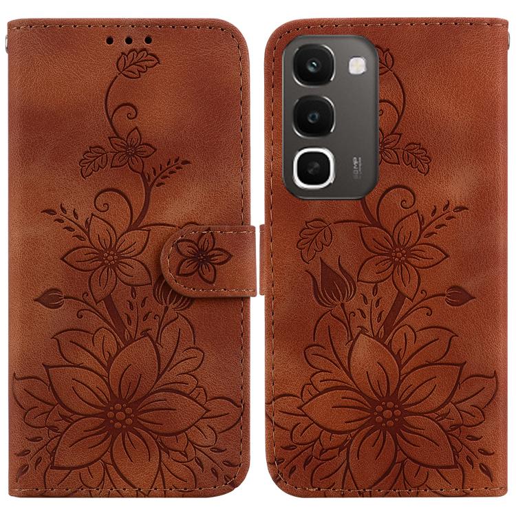 Lily Embossed Leather Phone Case, For Realme C100 4G / C100i 4G, For Realme C100 5G / 15x 5G India / P4 Lite 5G, For Realme 16 5G, For Realme 16 Pro+ 5G, For Realme 16 Pro 5G, For Realme 15T 5G, For Realme Narzo 80 Lite 4G / C71 India                  ...