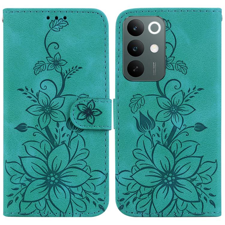 Lily Embossed Leather Phone Case, For Realme C100 4G / C100i 4G, For Realme C100 5G / 15x 5G India / P4 Lite 5G, For Realme 16 5G, For Realme 16 Pro+ 5G, For Realme 16 Pro 5G, For Realme 15T 5G, For Realme Narzo 80 Lite 4G / C71 India                  ...