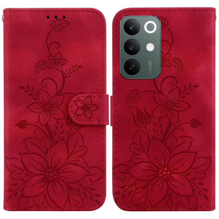 Lily Embossed Leather Phone Case, For Realme C100 4G / C100i 4G, For Realme C100 5G / 15x 5G India / P4 Lite 5G, For Realme 16 5G, For Realme 16 Pro+ 5G, For Realme 16 Pro 5G, For Realme 15T 5G, For Realme Narzo 80 Lite 4G / C71 India                  ...