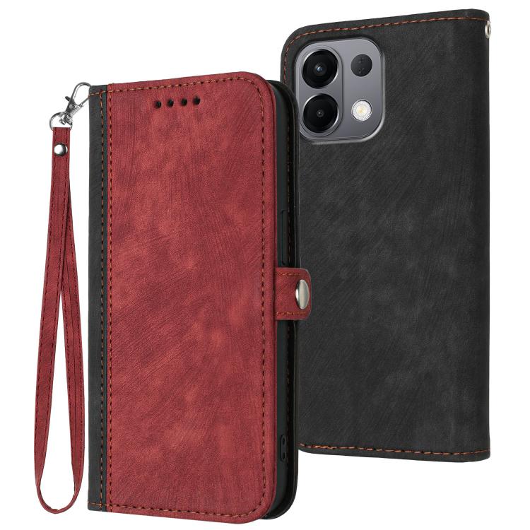 Side Buckle Double Fold Hand Strap Leather Phone Case, For OPPO A6x / A6c Global / A6 Pro India, For OPPO Reno15 Pro Max 5G Global, For OPPO Reno15 F 5G Global, For OPPO Reno15 Pro 5G Global, For OPPO Reno15 5G Global, For OPPO Find X9                 ...