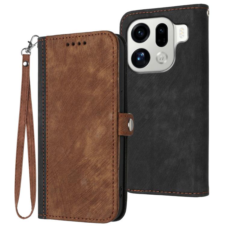 Side Buckle Double Fold Hand Strap Leather Phone Case, For OPPO A6x / A6c Global / A6 Pro India, For OPPO Reno15 Pro Max 5G Global, For OPPO Reno15 F 5G Global, For OPPO Reno15 Pro 5G Global, For OPPO Reno15 5G Global, For OPPO Find X9                 ...