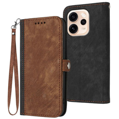 Side Buckle Double Fold Hand Strap Leather Phone Case, For OPPO A6x / A6c Global / A6 Pro India, For OPPO Reno15 Pro Max 5G Global, For OPPO Reno15 F 5G Global, For OPPO Reno15 Pro 5G Global, For OPPO Reno15 5G Global, For OPPO Find X9                 ...