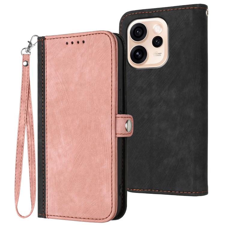 Side Buckle Double Fold Hand Strap Leather Phone Case, For OPPO A6x / A6c Global / A6 Pro India, For OPPO Reno15 Pro Max 5G Global, For OPPO Reno15 F 5G Global, For OPPO Reno15 Pro 5G Global, For OPPO Reno15 5G Global, For OPPO Find X9                 ...