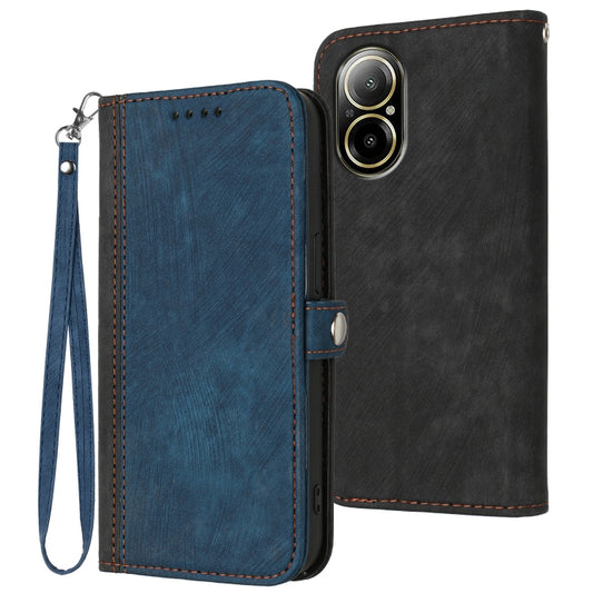 Side Buckle Double Fold Hand Strap Leather Phone Case, For Realme C67 4G Global, For Realme GT5 Pro, For Realme 11, For Realme C53, For Realme 11 Pro, For Realme C65 4G, For Realme C55 4G Global/Narzo N55, For Realme C33 2022 Global/2023 Global        ...