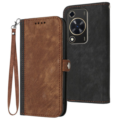 Side Buckle Double Fold Hand Strap Leather Phone Case, For Huawei Enjoy 80 Plus, For Huawei Pura 80 5G, For Huawei Mate 70 Pro / Mate 70 Pro+, For Huawei Mate 70, For Huawei Pura 70 Pro / Pura 70 Pro+, For Huawei nova 12i, For Huawei nova 12s          ...
