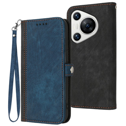 Side Buckle Double Fold Hand Strap Leather Phone Case, For Huawei Enjoy 80 Plus, For Huawei Pura 80 5G, For Huawei Mate 70 Pro / Mate 70 Pro+, For Huawei Mate 70, For Huawei Pura 70 Pro / Pura 70 Pro+, For Huawei nova 12i, For Huawei nova 12s          ...