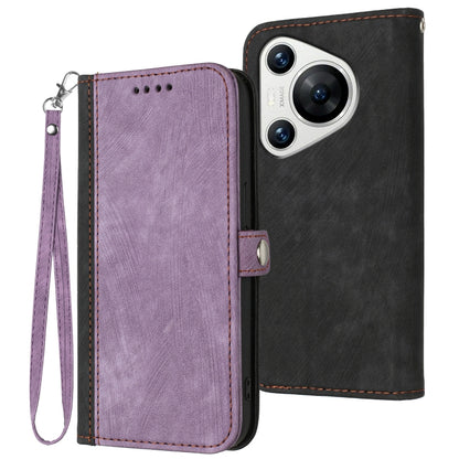 Side Buckle Double Fold Hand Strap Leather Phone Case, For Huawei Enjoy 80 Plus, For Huawei Pura 80 5G, For Huawei Mate 70 Pro / Mate 70 Pro+, For Huawei Mate 70, For Huawei Pura 70 Pro / Pura 70 Pro+, For Huawei nova 12i, For Huawei nova 12s          ...