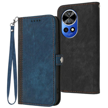 Side Buckle Double Fold Hand Strap Leather Phone Case, For Huawei Enjoy 80 Plus, For Huawei Pura 80 5G, For Huawei Mate 70 Pro / Mate 70 Pro+, For Huawei Mate 70, For Huawei Pura 70 Pro / Pura 70 Pro+, For Huawei nova 12i, For Huawei nova 12s          ...