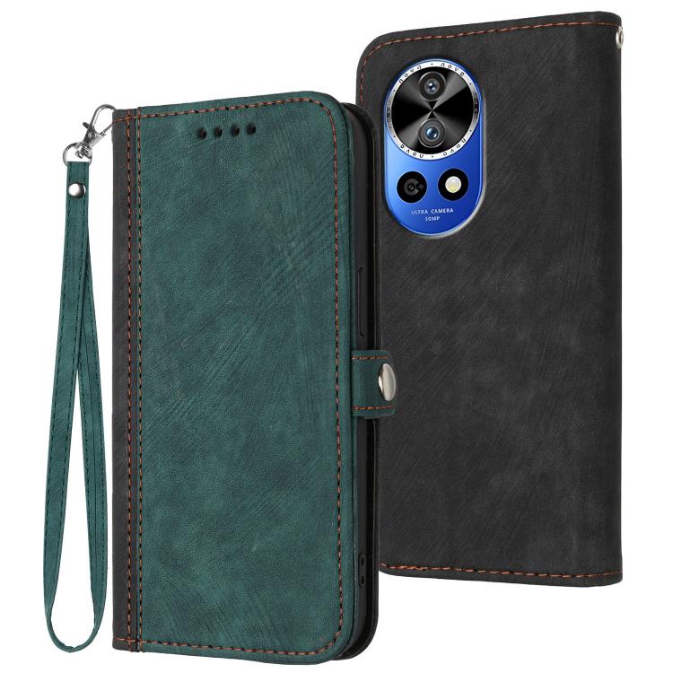 Side Buckle Double Fold Hand Strap Leather Phone Case, For Huawei Enjoy 80 Plus, For Huawei Pura 80 5G, For Huawei Mate 70 Pro / Mate 70 Pro+, For Huawei Mate 70, For Huawei Pura 70 Pro / Pura 70 Pro+, For Huawei nova 12i, For Huawei nova 12s          ...