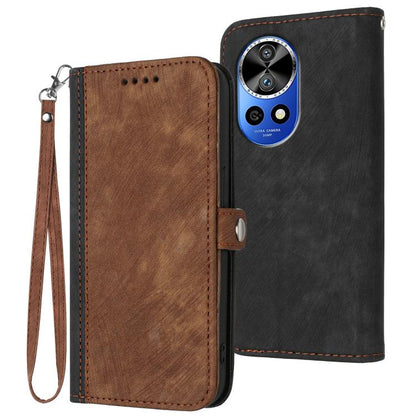 Side Buckle Double Fold Hand Strap Leather Phone Case, For Huawei Enjoy 80 Plus, For Huawei Pura 80 5G, For Huawei Mate 70 Pro / Mate 70 Pro+, For Huawei Mate 70, For Huawei Pura 70 Pro / Pura 70 Pro+, For Huawei nova 12i, For Huawei nova 12s          ...