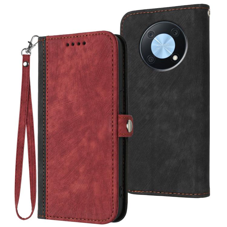 Side Buckle Double Fold Hand Strap Leather Phone Case, For Huawei Enjoy 80 Plus, For Huawei Pura 80 5G, For Huawei Mate 70 Pro / Mate 70 Pro+, For Huawei Mate 70, For Huawei Pura 70 Pro / Pura 70 Pro+, For Huawei nova 12i, For Huawei nova 12s          ...