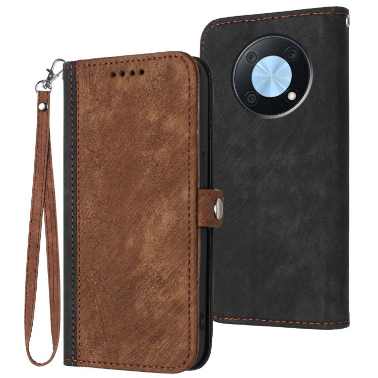 Side Buckle Double Fold Hand Strap Leather Phone Case, For Huawei Enjoy 80 Plus, For Huawei Pura 80 5G, For Huawei Mate 70 Pro / Mate 70 Pro+, For Huawei Mate 70, For Huawei Pura 70 Pro / Pura 70 Pro+, For Huawei nova 12i, For Huawei nova 12s          ...