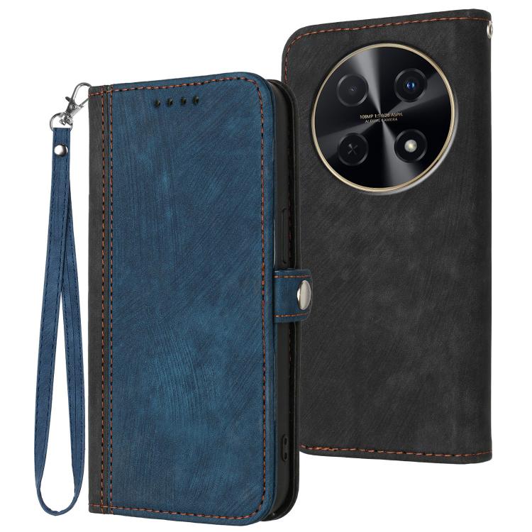 Side Buckle Double Fold Hand Strap Leather Phone Case, For Huawei Enjoy 80 Plus, For Huawei Pura 80 5G, For Huawei Mate 70 Pro / Mate 70 Pro+, For Huawei Mate 70, For Huawei Pura 70 Pro / Pura 70 Pro+, For Huawei nova 12i, For Huawei nova 12s          ...