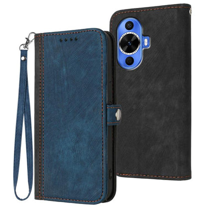 Side Buckle Double Fold Hand Strap Leather Phone Case, For Huawei Enjoy 80 Plus, For Huawei Pura 80 5G, For Huawei Mate 70 Pro / Mate 70 Pro+, For Huawei Mate 70, For Huawei Pura 70 Pro / Pura 70 Pro+, For Huawei nova 12i, For Huawei nova 12s          ...
