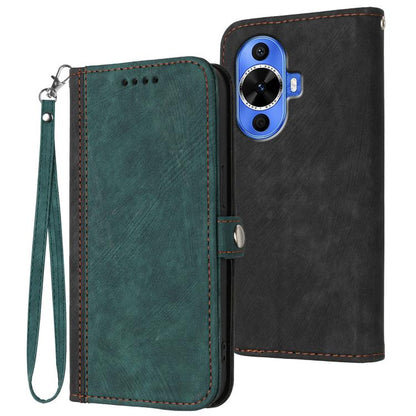 Side Buckle Double Fold Hand Strap Leather Phone Case, For Huawei Enjoy 80 Plus, For Huawei Pura 80 5G, For Huawei Mate 70 Pro / Mate 70 Pro+, For Huawei Mate 70, For Huawei Pura 70 Pro / Pura 70 Pro+, For Huawei nova 12i, For Huawei nova 12s          ...