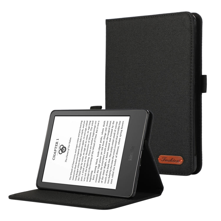 Black horizontal flip tablet case folio with stand and back cover with logo patch