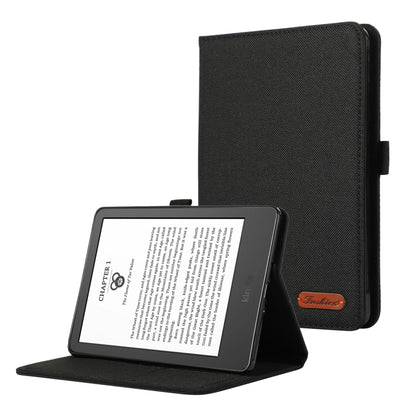 Black horizontal flip tablet case folio with stand and back cover with logo patch