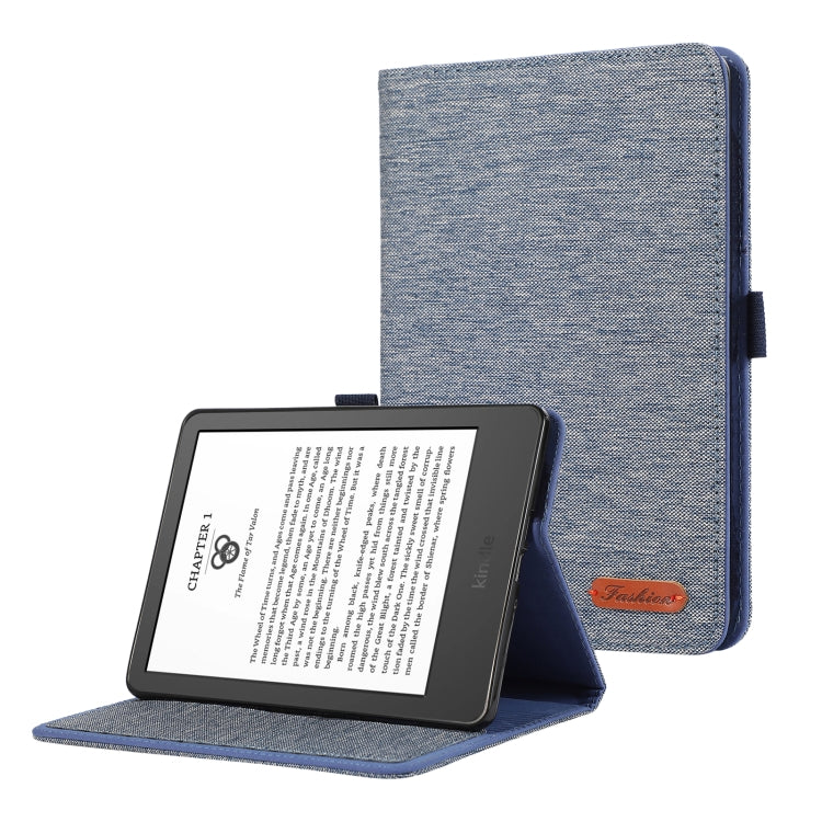Blue horizontal flip tablet case folio with stand and back cover with logo patch
