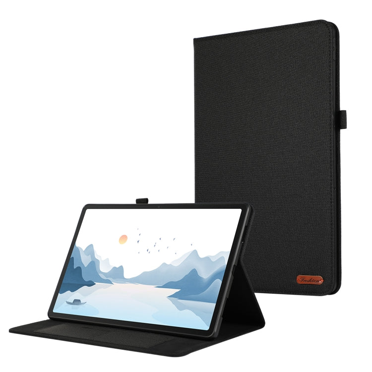 Black horizontal flip tablet case folio with stand and front screen cover