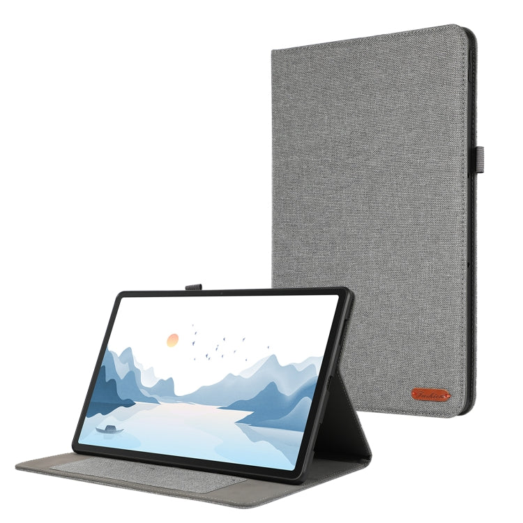 Gray horizontal flip tablet case folio with stand and front screen cover