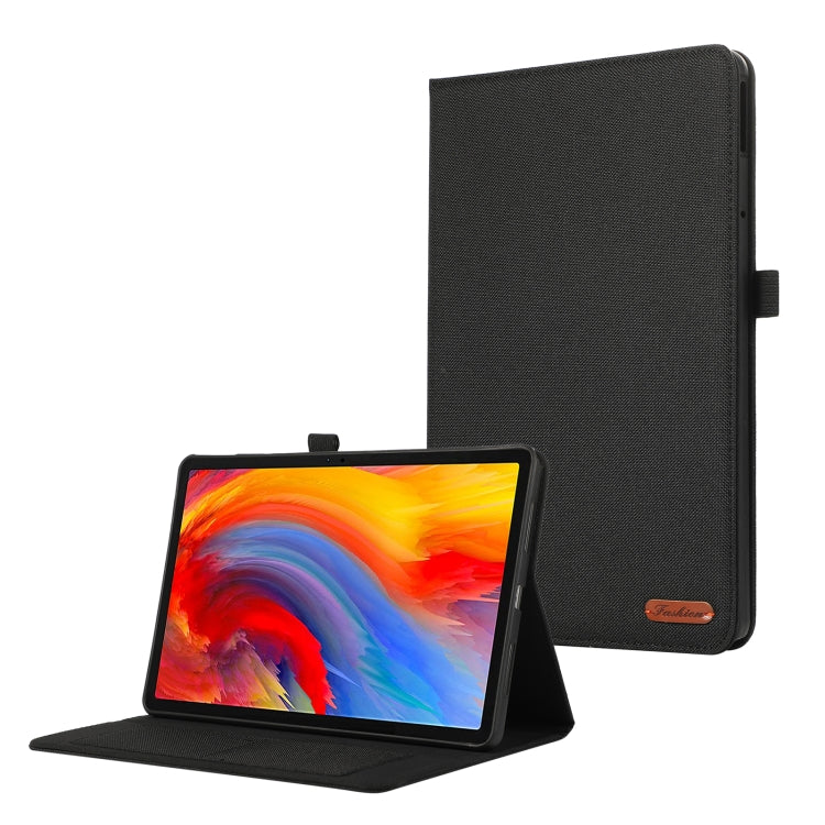 Black horizontal flip tablet case with front stand for landscape viewing